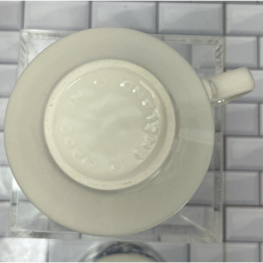 Blue Willow Churchill England Tea Cups Coffee Cups Set Of 2 Vintage Cottage - Picture 10 of 16